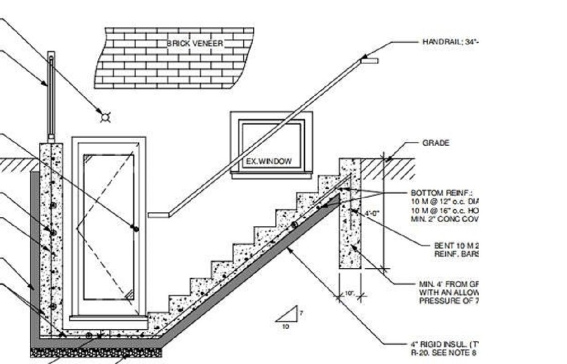 Below Grade Side Entrance